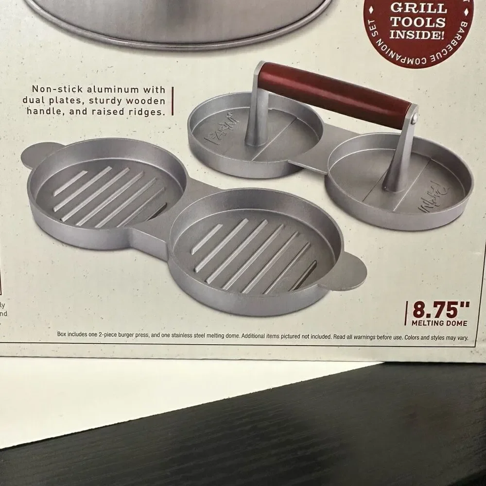 Parini Double Burger Press and Cheese Melting Dome